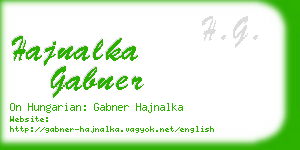 hajnalka gabner business card